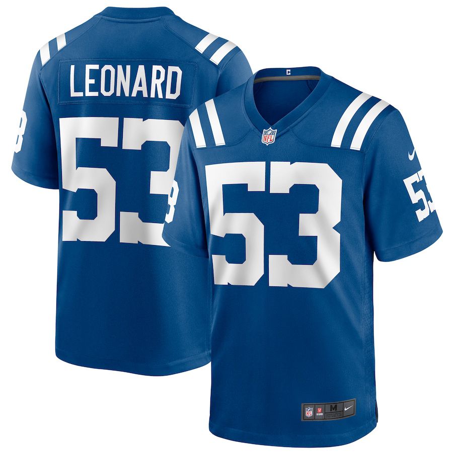 Men Indianapolis Colts #53 Darius Leonard Nike Royal Game Player NFL Jersey